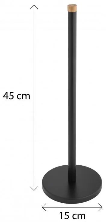 Erga príslušenstvo, zásobník na toaletný papier (4 rolky), čierna matná-hnedá, ERG-YKA-P.SP1-BLK-B