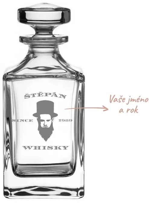 Dekorant Krištáľová karafa na whisky WHISKY