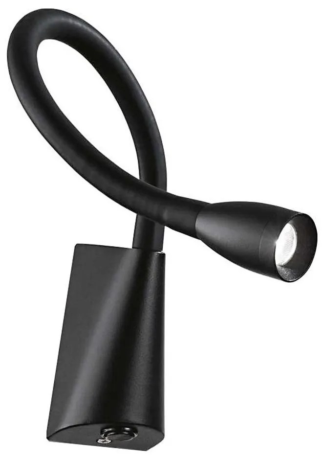 Ideal Lux - LED Flexibilná lampička GOOSE LED/3W/230V CRI 90 čierna