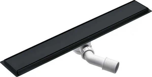Deante Deante, nerezový lineárny odtokový žľab s otočnou mriežkou (2v1) 70cm, sifón H65, čierna, KOS_N07D