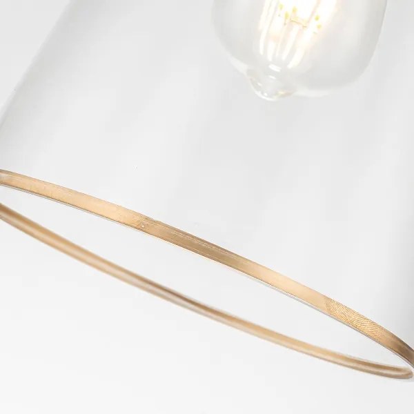 Quoizel STARING-MP-DG-CLEAR-Luster STARING 1xE27/40W/230V pr. 18,4 cm zlatá/číra