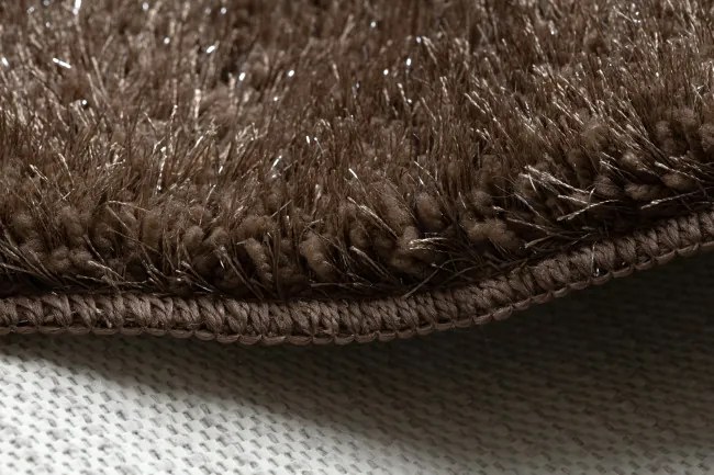 Sada kúpeľňových koberčekov SYNERGY glamour / lurex, hnedá