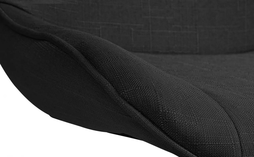 Design-Shop 2x Barová stolička Vonore - látka, chróm - Čierna