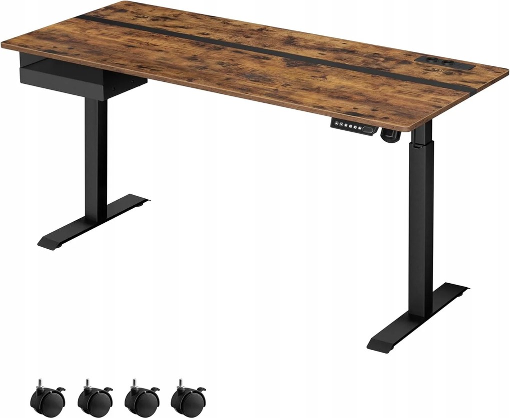 Obdĺžnikový písací stôl Songmics 160 x 70 x 72 cm, čierny