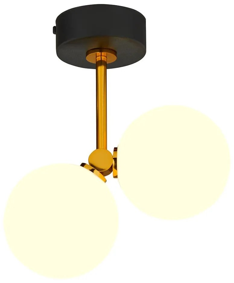 Jupiter 1918 - Luster na tyči LUNA 2xG9/40W/230V mosadz/čierna