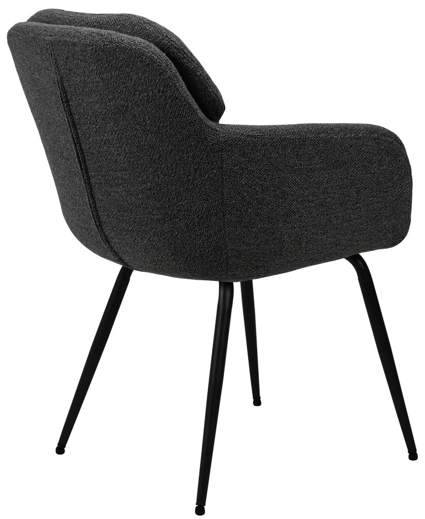 Georgia antracit (látka Monza 130) - MODERNÁ ČALÚNENÁ STOLIČKA DO OBÝVAČKY/ JEDÁLNE/ KANCELÁRIE LOFT