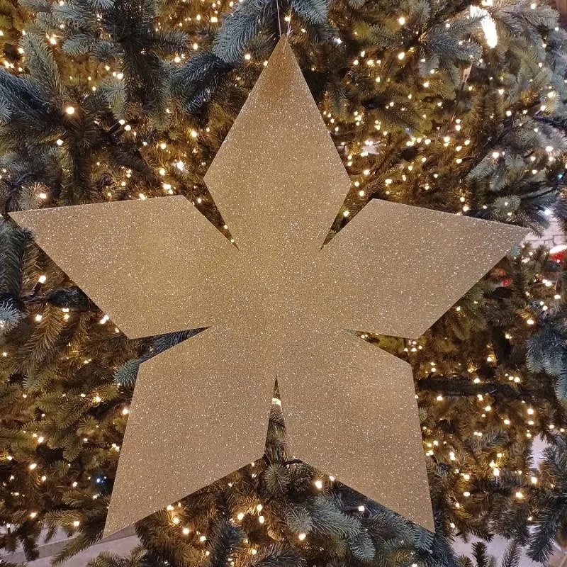 DECOLED Zlatá hvězda, 2D, 80 cm