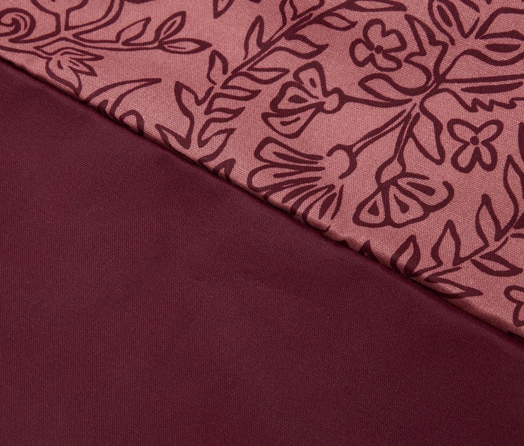 Posteľná bielizeň z materiálu polycotton, bordovočervená, štandardná veľkosť