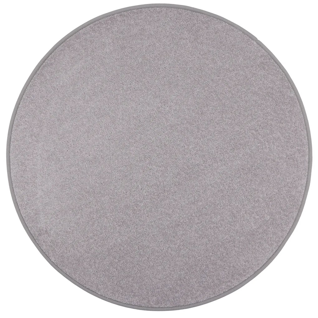 Vopi, Kusový koberec Eton šedý 73 kruh, 67x67 (priemer) kruh, šedá, kuchyňa