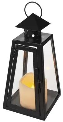 Hranatá LED lucerna Difa 26,5 cm teplá bílá
