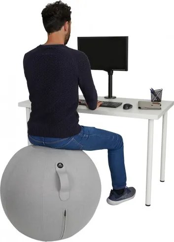 Ergonomická lopta na sedenie, sivá