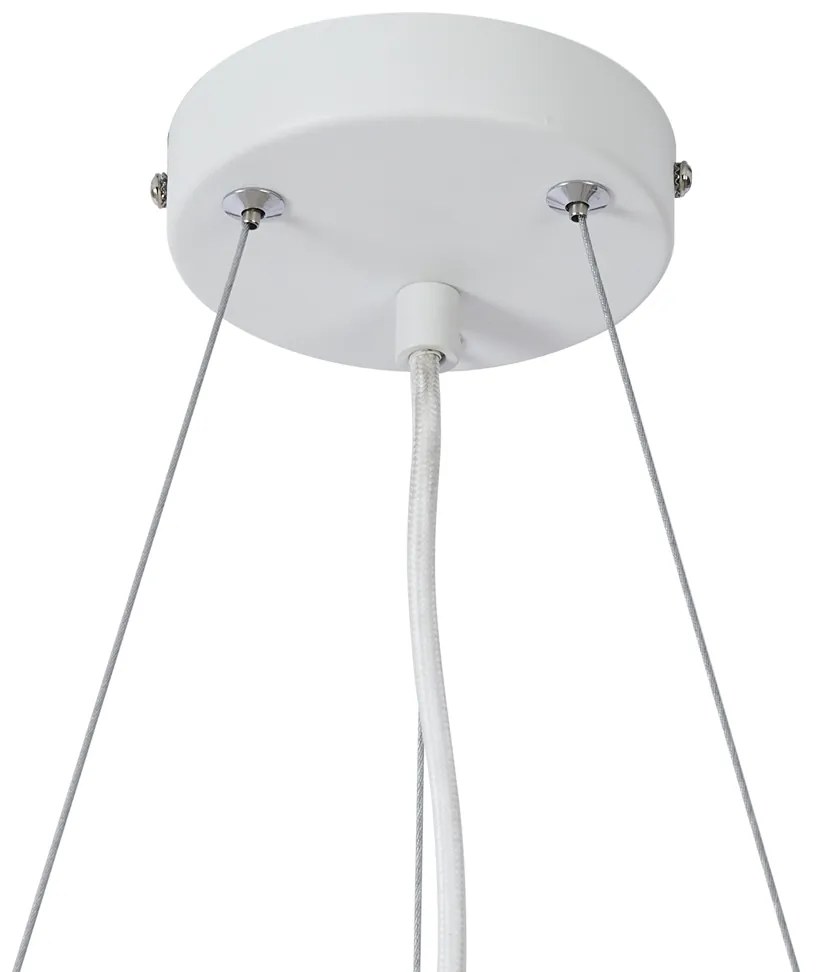 Smart Pendant Light Wood with White Round 6-Lights Incl. WiFi GU10 - Jeana Circle