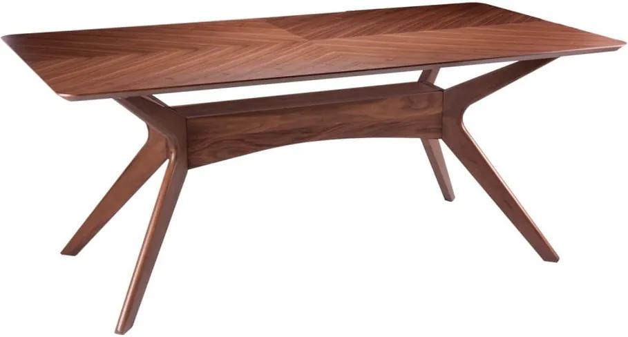 Jedálenský stôl v dekore orechového dreva sømcasa Helga, 180 × 95 cm