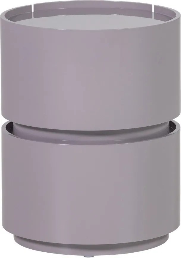 Svetlosivý lesklý nočný stolík Lunex – WOOOD