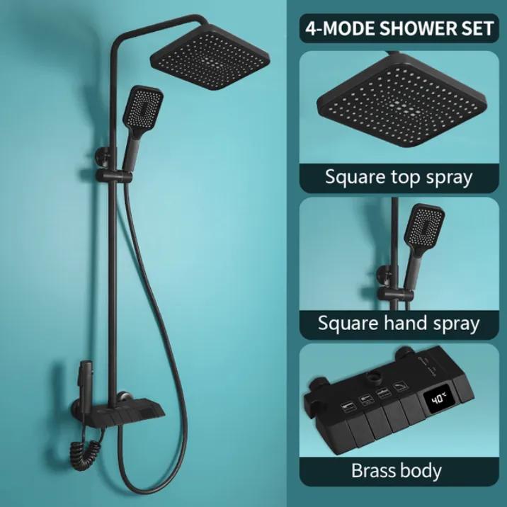 LCD sprchový set Ställa Čierna