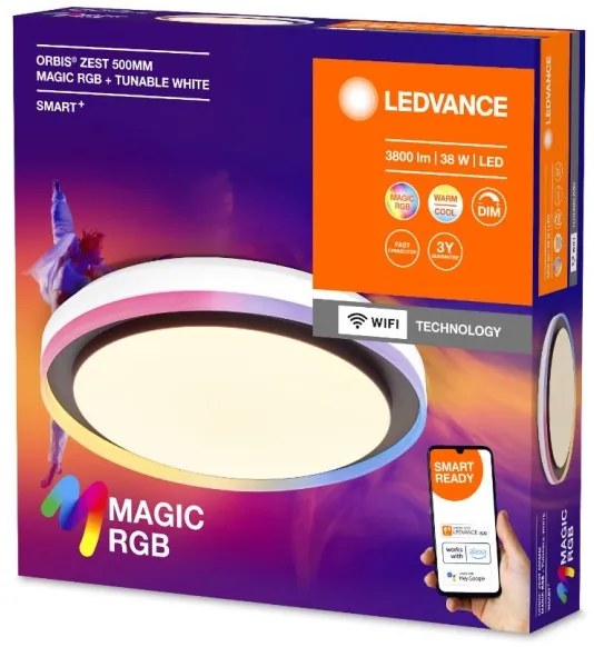 Ledvance - LED RGBW Stmievateľné stropné svietidlo SMART+ MAGIC LED/38W/230V Wi-Fi