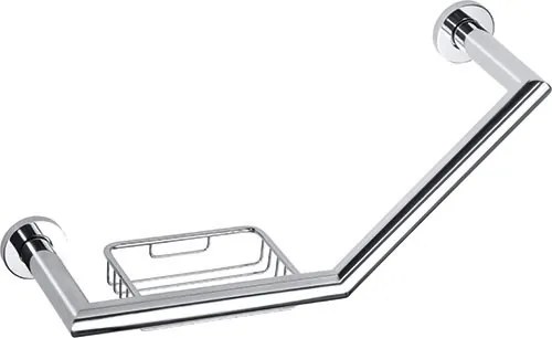 Bemeta Design OMEGA: Madlo, uhlové 135°, s mydelničkou, lesk - 104307631