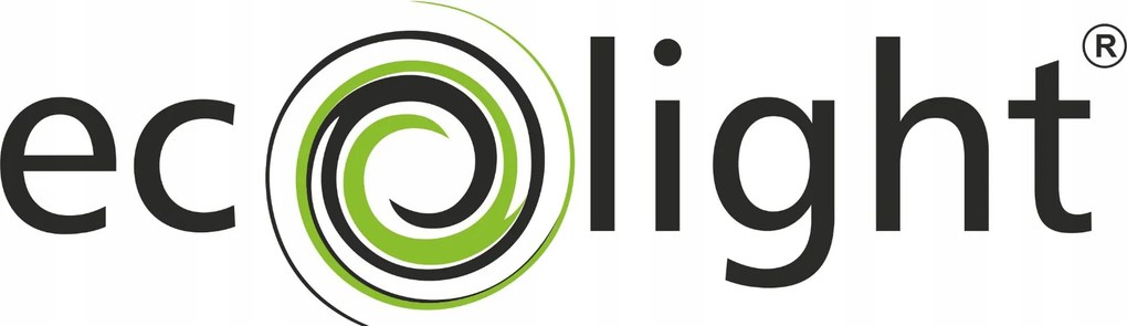 ECOLIGHT Okrúhly LED stropný panel - 2xE27 - čierny