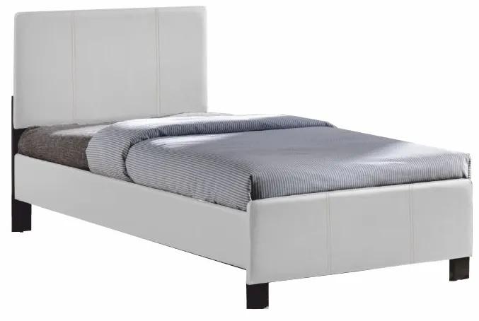 Čalúnená jednolôžková posteľ s roštom Arkona 90 - biela