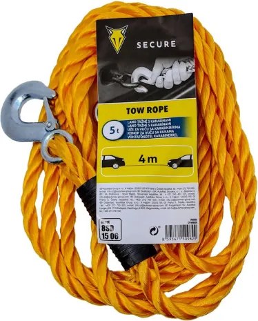 COYOTE SECURE Ťažné lano 5 t s karabínami