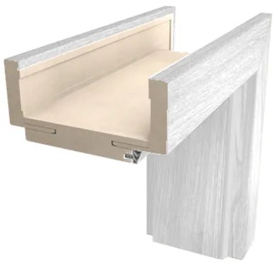 Obložková zárubňa DRE 80 cm pre hrúbku steny 10-12,5 cm borovice biela ľavá O2BB80L