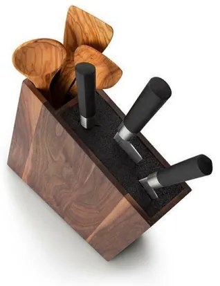 Continenta C4251- Stojan na nože s flexi vložkou a priehradkou 31x8x24,5 cm orech