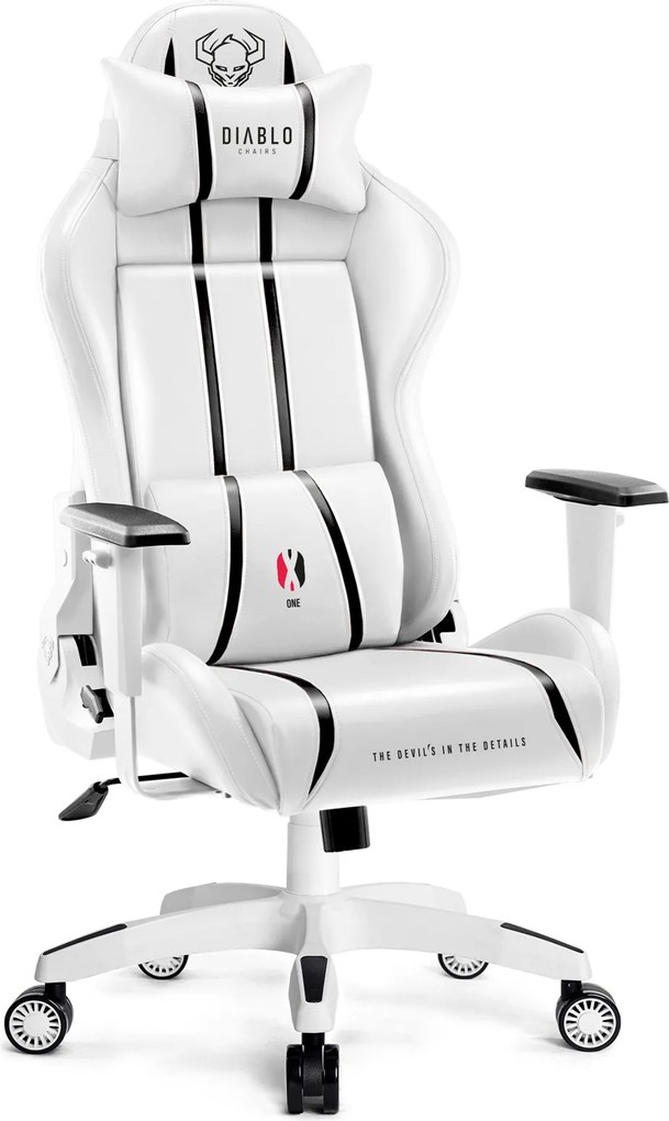 Herné Kreslo Diablo X-One 2.0 Small: bielo-čierne