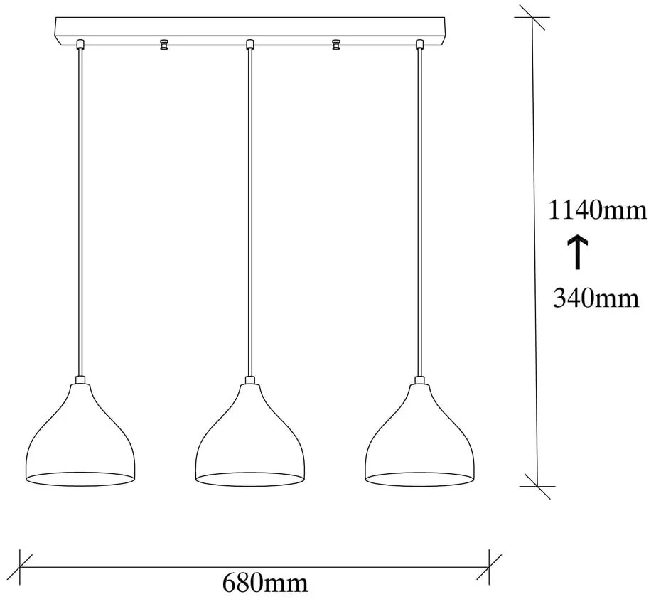 Čierne závesné svietidlo s kovovým tienidlom Tattoo – Opviq lights