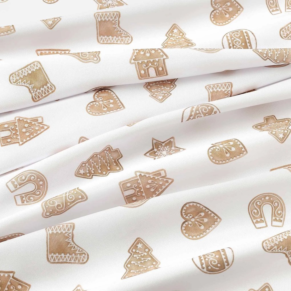 Goldea vianočný dekoračný záves - perníčky 200x150 cm