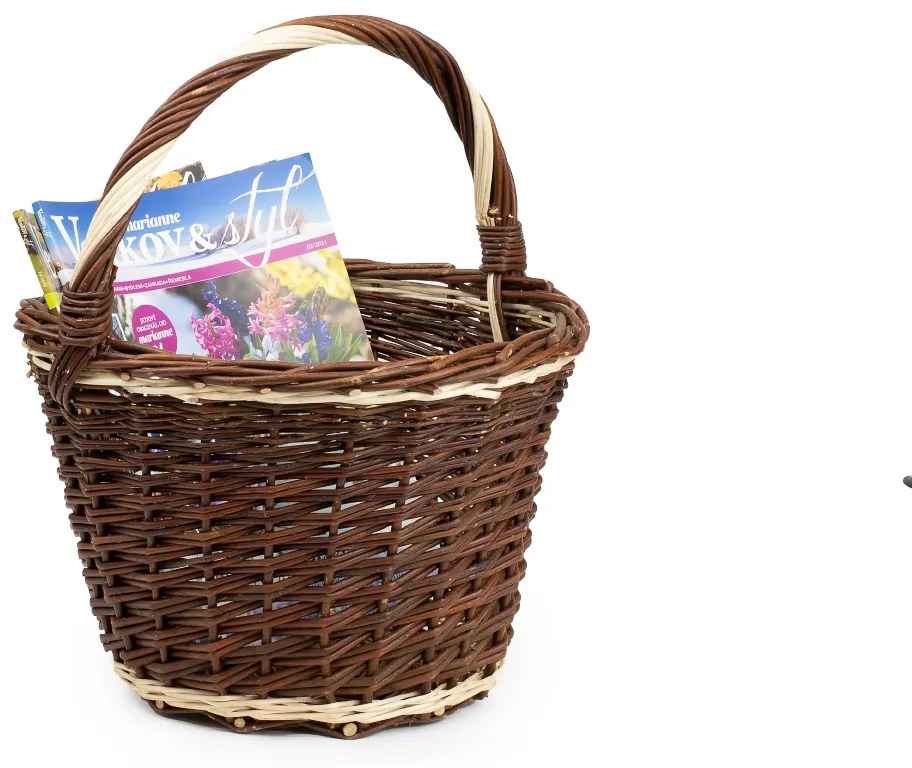 Kôš záhradný prútený Gewas V.priemer 33 x v. 25/47(cm)