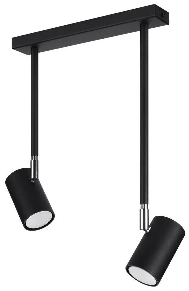 Sollux SL.1075 - Luster na tyči NORANO 2xGU10/40W/230V čierna