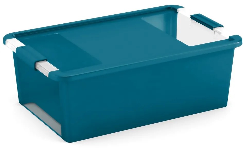 KIS Úložný Bi box M, plastový 26 litrov priehľadný / modrý