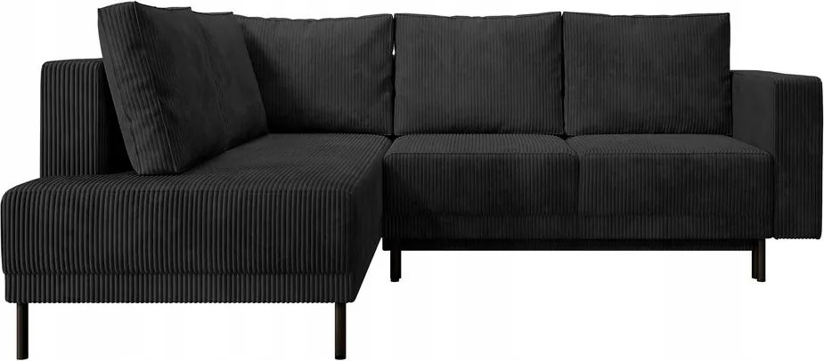 Rohová sedacia súprava Rodriguez (L) (čierna čierna)