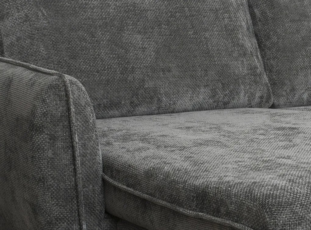 Rohová sedačka Salma, grafitová tkanina, univerzálna pravá/ľavá