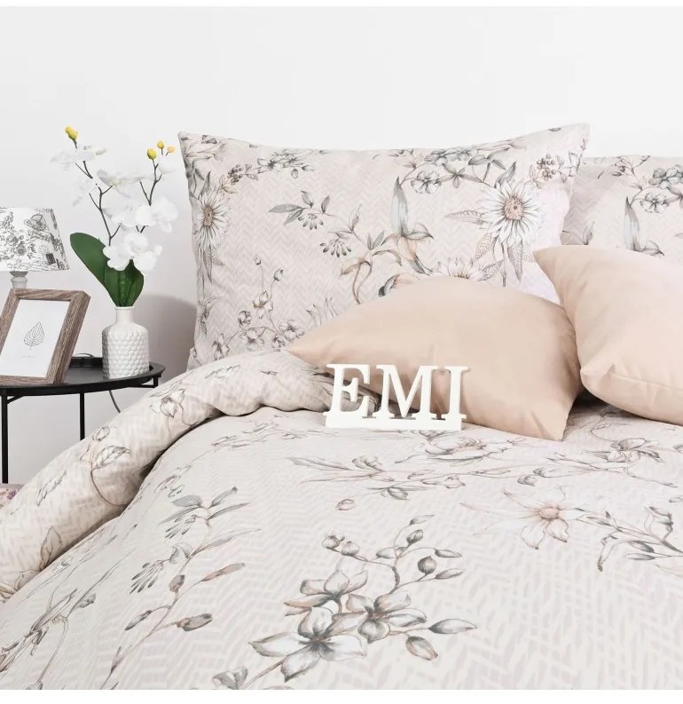 Obliečky Belissa satén EMI, Štandardný set jednolôžko obsahuje 1x 140x200 + 1x 70x90