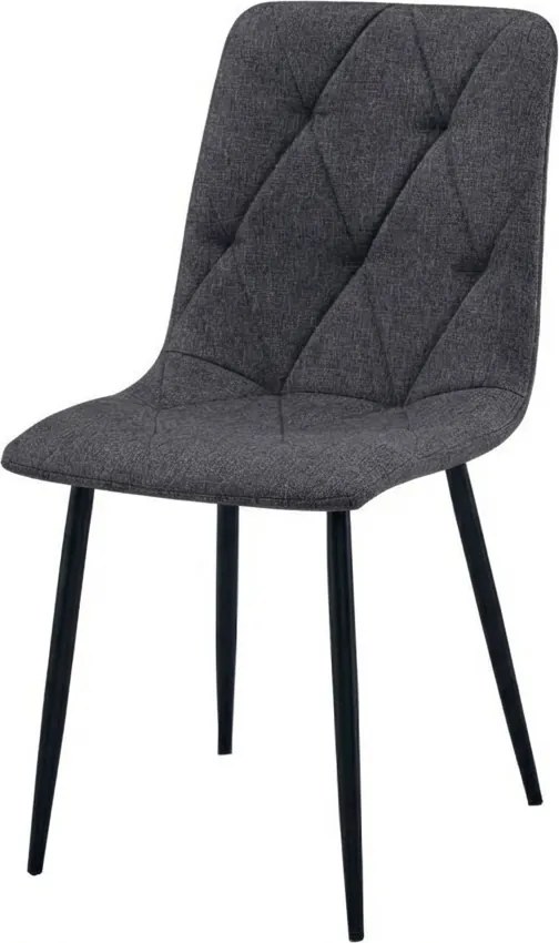 Sivá stolička LIBRA STONE GREY s čiernymi nohami