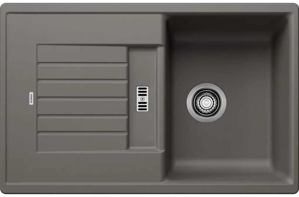 Blanco Zia 45 S Compact, silgranitový drez 680x500x190 mm, 1-komorový, sivá vulkán, BLA-527380