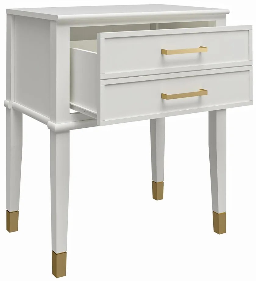 Biely nočný stolík Westerleigh – CosmoLiving by Cosmopolitan