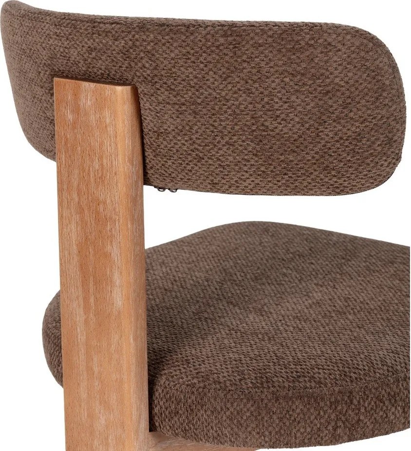 Hnedé čalúnené jedálenské stoličky v súprave 2 ks Nadia – MOME