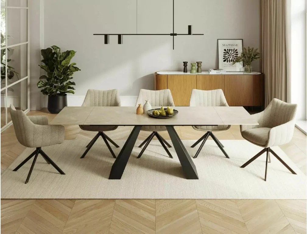 SI Keramický diamantový krémový stolík Salvadore