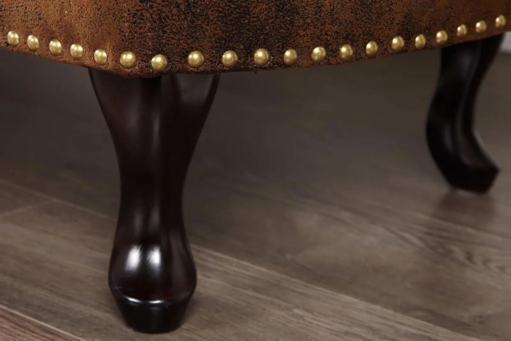 Leňoška Chesterfield Vintage hnedá