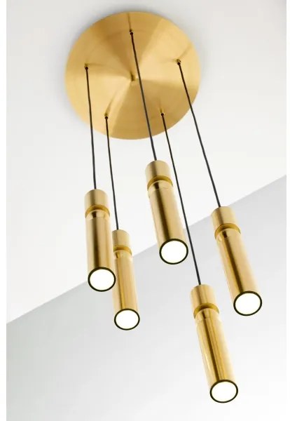Jupiter 2020 - Luster na lanku ALAS 5xGU10/10W/230V zlatá