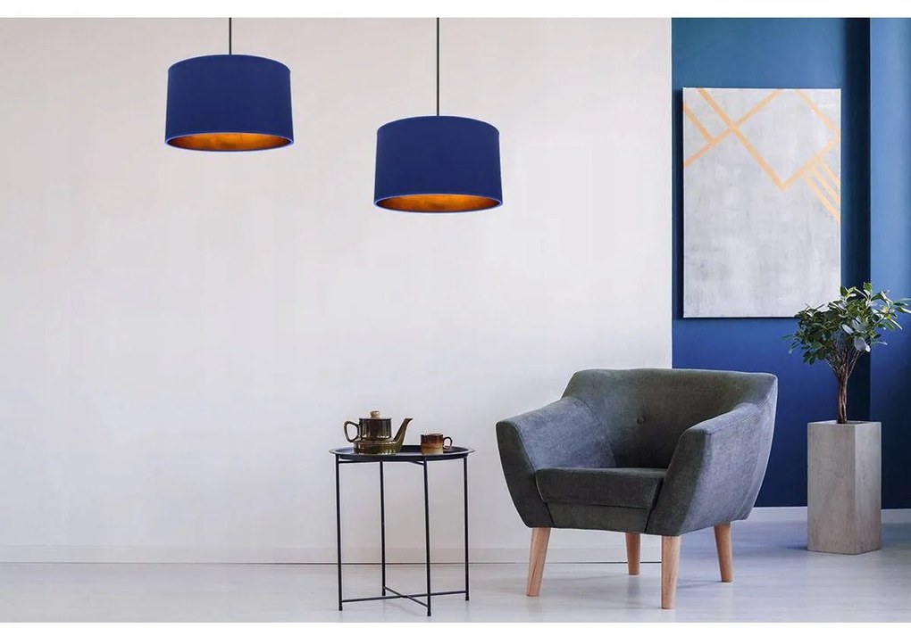 Závesné svietidlo Shade, 1x textilné tienidlo (výber zo 6 farieb), (výber z 3 farieb konštrukcie), (fi 35cm), g