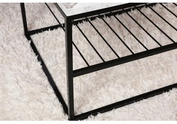 Konferenčný stolík ASUDE 43x95 cm čierna/biela