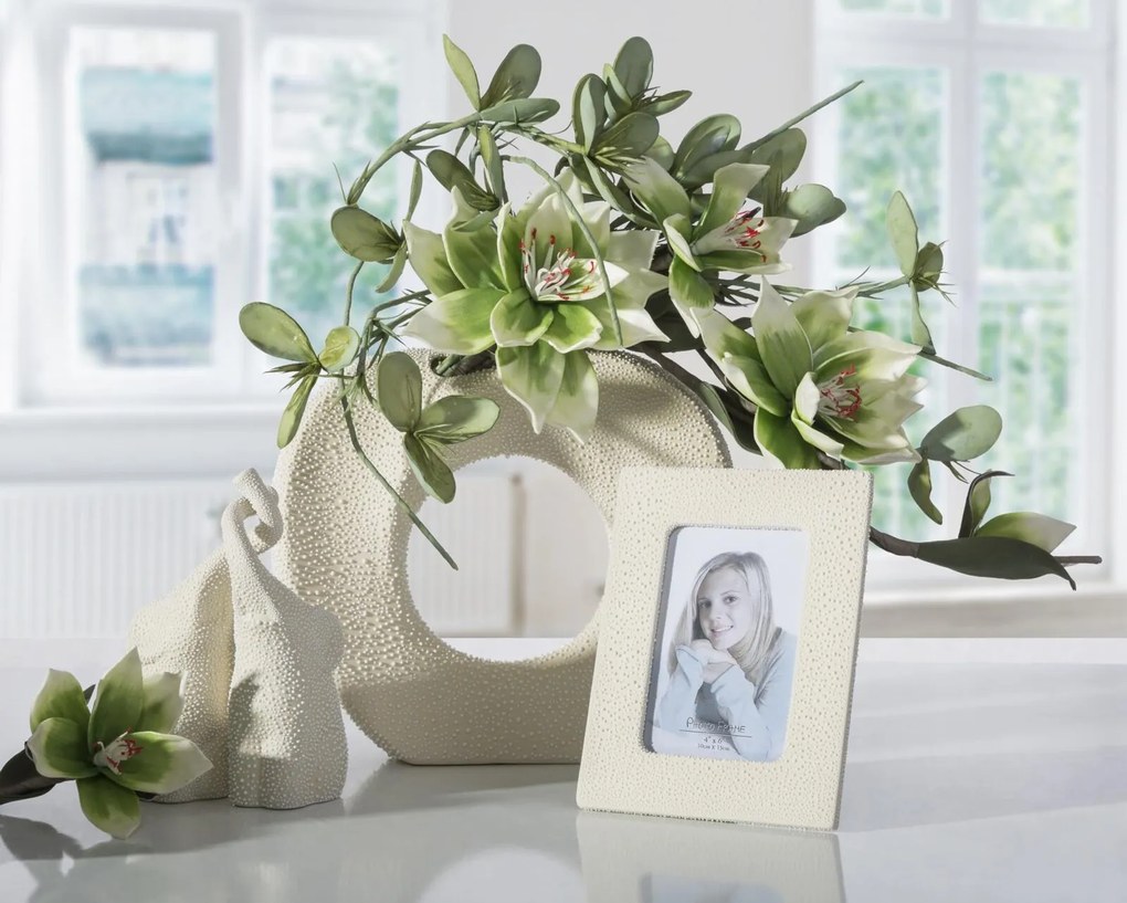 KERAMICKÁ VÁZA RISO 9X9X39 CM KRÉMOVÁ