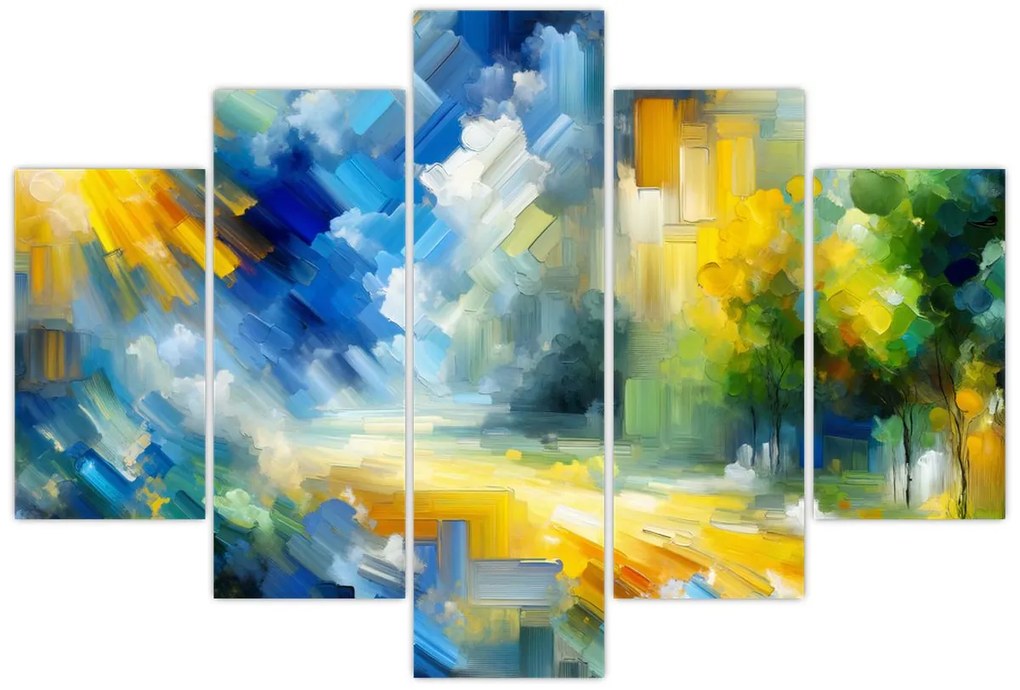 Obraz - Abstraktný slnečný deň (150x105 cm)