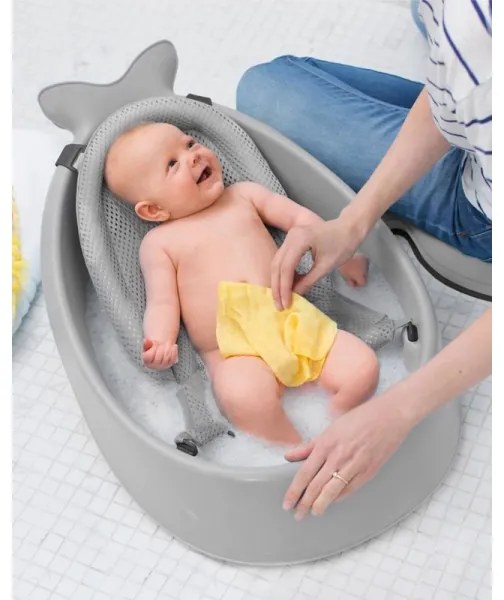 Skip Hop - Detská vanička s ergonomickou podložkou MOBY 3 sivá