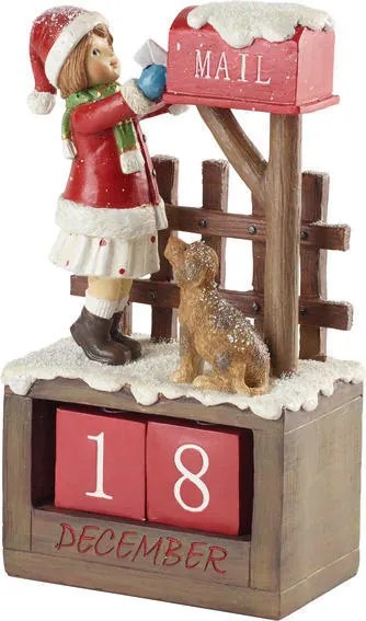 Adventný kalendár, dievčatko 22,5 cm Winter Bakery