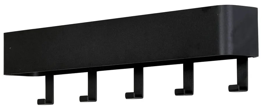 Čierny kovový nástenný vešiak s poličkou Dax Play – Spinder Design