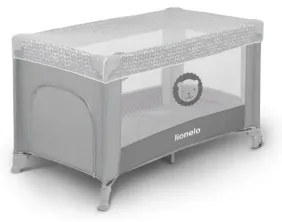 Lionelo - Cestovná postieľka STEFI šedá